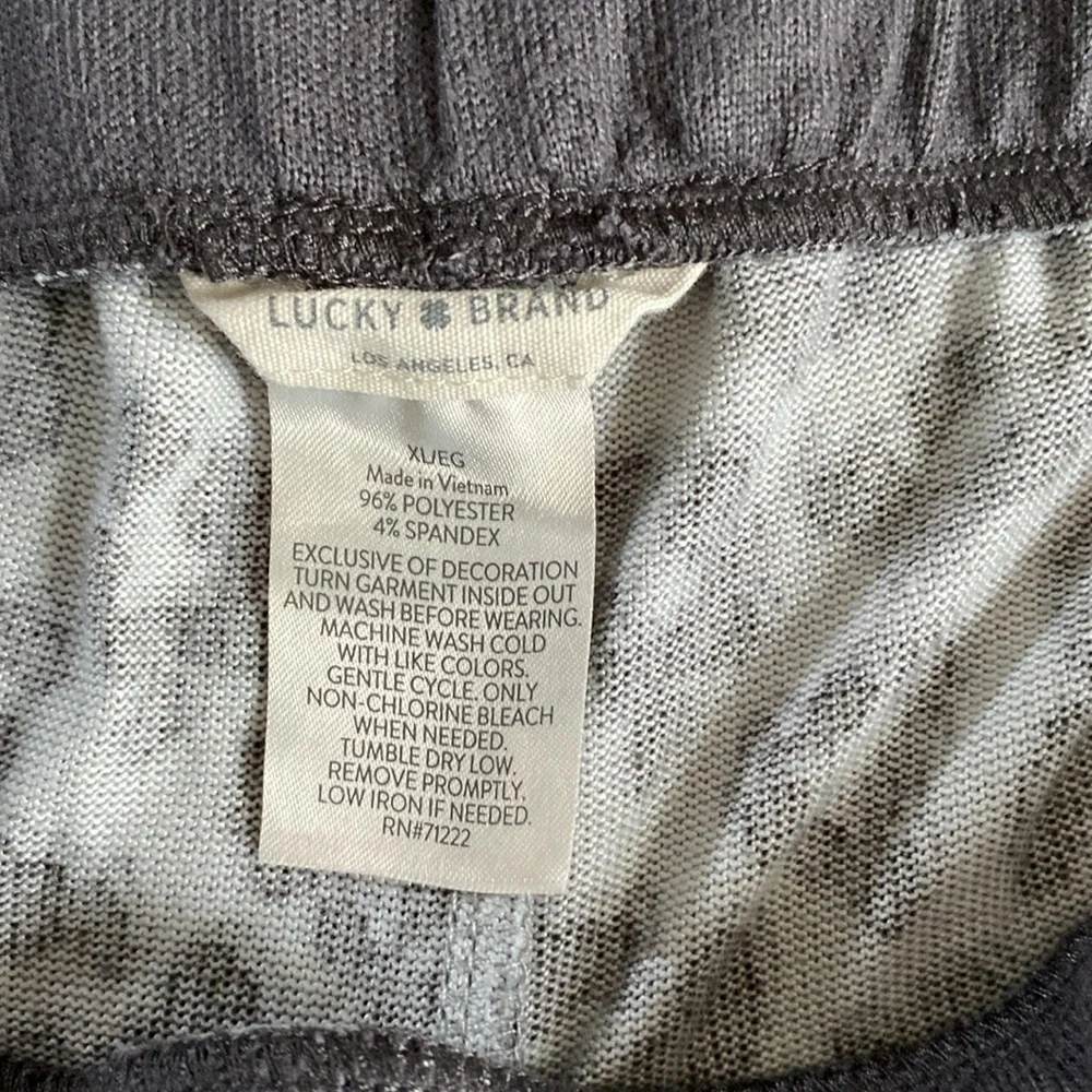 Lucky Brand Gray Cheetah Print Sleep Shorts